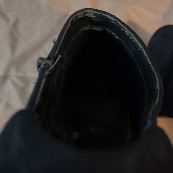 Impo Velvet Navy Booties Bow Detail on Back Sz 10M - Picture 9 of 9